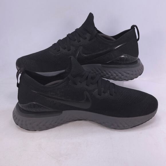 Nike Epic React Flyknit 2 Athletic Shoe Mens Size 13 BQ8928-001 Black Gray - Picture 5 of 10